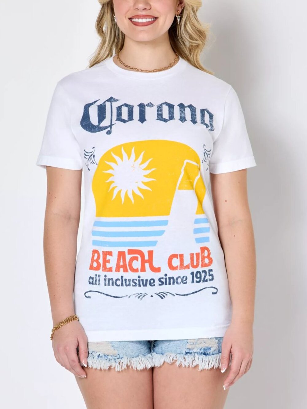 NEW NWT Corona Sunset Beach Club Summer Vacation Resort Mexico Cancun T Shirt